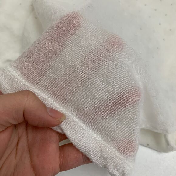 IRO Jeans Dway Studded Sheer Top Womens S Small White Oversized Mid Sleeve Shirt - Picture 11 of 15